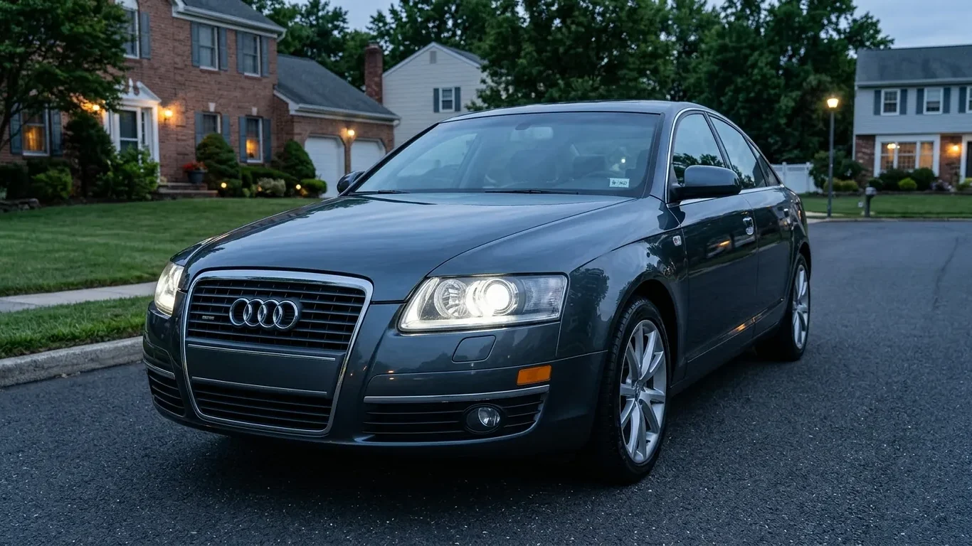 Headlight Restoration Hazlet Township NJ with clear restored headlights at night